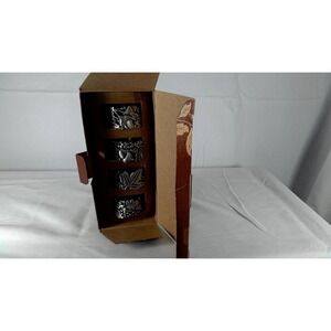 Longaberger Falling Leaves Pewter Napkin Rings Set of 4‎ In Original Box (2001)